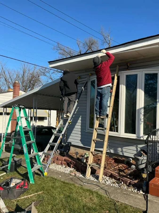 Restoration crew performing exterior repair in Berkley